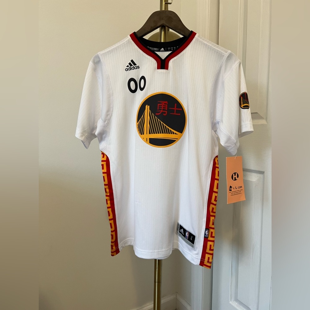 Adidas NBA #00 Swingman Pride Jersey | Warriors | large